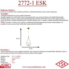 Eray Aydınlatma Opal Camlı Tekli Eskitme Avize