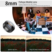 Ulanzi CL-004 Telefonlar Için 8 mm Geniş Açılı Balık Gözü Lens