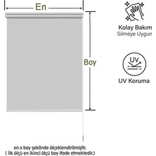 Mekstor Gri Güneşlik Stor Perde ( Etek Düz )