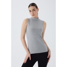 Almila Balıkçı Yaka Sıfır Kol Kadın Body T-Shirt 2045