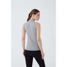 Almila Balıkçı Yaka Sıfır Kol Kadın Body T-Shirt 2045