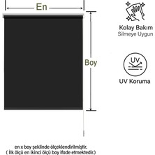 Mekstor Siyah Güneşlik Stor Perde ( Etek Düz )