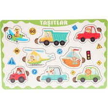 Macco Toys Montessori 4'lü Ahşap Puzzle Seti 38 Parça