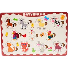 Macco Toys Montessori 4'lü Ahşap Puzzle Seti 38 Parça