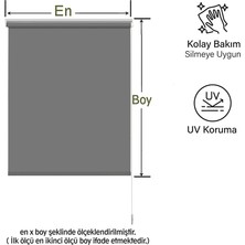 Mekstor Antrasit Güneşlik Stor Perde ( Etek Düz )