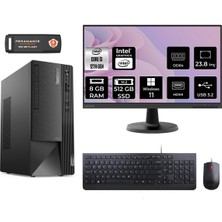 Lenovo Thinkcentre Neo 50T Intel Core I3 12100 8gb 512GB SSD 23.8" Fhd Monitör W11H 11SC001ATX Masaüstü Bilgisayar & Per4 USB Bellek 11SC001ATXMNT352