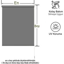 Mekstor Antrasit Güneşlik Stor Perde ( Etek Dilimli )