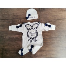 Minik Adımlar Isme Özel Nakışlı Bebek Tulumu Isimli Tulum Seti