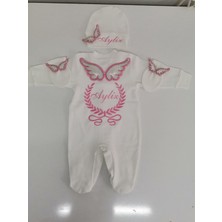 Minik Adımlar Isme Özel Nakışlı Bebek Tulumu Isimli Tulum Seti