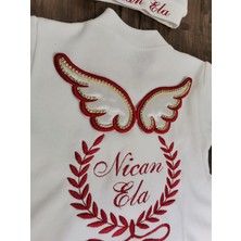 Minik Adımlar Isme Özel Nakışlı Bebek Tulumu Isimli Tulum Seti