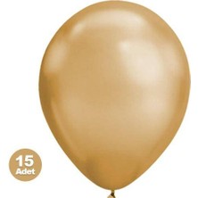 Parti Dükkanım Gold Balon Metalik 15 Adet