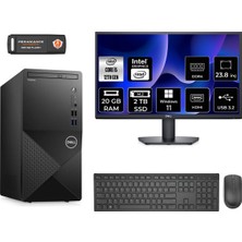 Dell Vostro 3910MT Intel Core I5 12400 20GB 2tb SSD 23.8" Fhd Monitör W11P N7519VDT3910 & Masaüstü Bilgisayar & Per4 USB Bellek N7519VDT3910MNT419