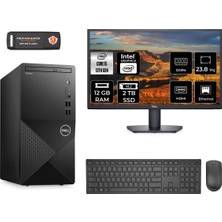 Dell Vostro 3020 Intel Core I5 13400 12GB 2tb SSD 23.8" Fhd Monitör Fdos N2046VDT3020MTU Masaüstü Bilgisayar & Per4 USB Bellek  N2046VDT3020MTUMNT309