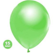 Parti Dükkanım Fıstık Yeşili Balon Metalik 15 Adet