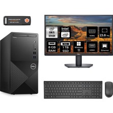 Dell Vostro 3020 Intel Core I5 13400 8gb 1tb SSD 23.8" Fhd Monitör W11H N2050VDT3020MTU Masaüstü Bilgisayar & Per4 USB Bellek  N2050VDT3020MTUMNT353