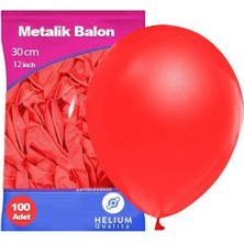 Parti Dükkanım Kırmızı Balon Metalik 100 Adet
