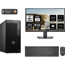 Dell Optiplex 3000MT Intel Core I5 12500 64GB 4tb SSD 23.8" Fhd Monitör Fdos N010O3000MTAC Masaüstü Bilgisayar & Per4 USB Bellek  N010O3000MTACMNT350