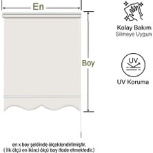 Mekstor Krem Stor Perde & Güneşlik Etek Dilimli