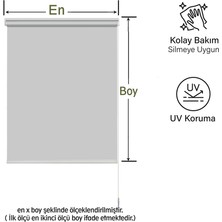 Mekstor Gri Güneşlik Stor Perde ( Etek Dilimli )