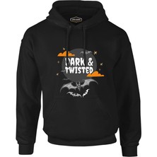 Lord T-Shirt Cadılar Bayramı - Dark And Twisted Siyah Erkek Fermuarsız Kapşonlu