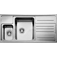 Teka Stage 60 B 1,5 Gözlü Sağ Damlalıklı Tezgahüstü Paslanmaz Çelik Evye