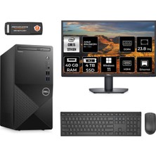 Dell Vostro 3020 Intel Core I5 13400 40GB 4tb SSD RX550/4GB 23.8" Fhd Monitör W11P N2054VDT3020MTU Masaüstü Bilgisayar & Per4 USB Bellek N2054VDT3020MTUMNT1440