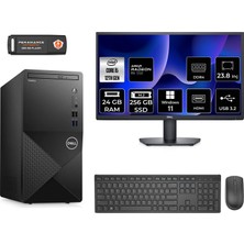 Dell Vostro 3910MT Intel Core I5 12400 24GB 256GB SSD RX550/4GB 23.8" Fhd Monitör W11H N7519VDT3910 & Masaüstü Bilgisayar & Per4 USB Bellek N7519VDT3910MNT1371