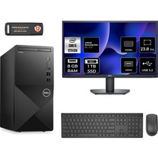 Dell Vostro 3910MT Intel Core I5 12400 8gb 1tb SSD RX550/4GB 23.8" Fhd Monitör Fdos N7519VDT3910 & Masaüstü Bilgisayar & Per4 USB Bellek N7519VDT3910MNT1303