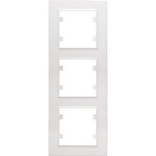 Makel Üçlü Çerçeve Dikey Beyaz Karea