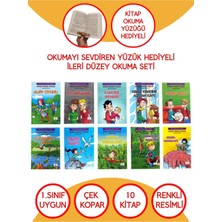 1. Sınıf Sevimli Gerçek Öyküler 10 Kitaplık Set Kitap Okuma Yüzüğü Hediyeli