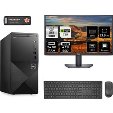 Dell Vostro 3020 Intel Core I5 13400 24GB 4tb SSD GT730/4GB 23.8" Fhd Monitör Fdos N2050VDT3020MTU Masaüstü Bilgisayar & Per4 USB Bellek N2050VDT3020MTUMNT2325