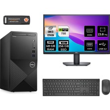 Dell Vostro 3910MT Intel Core I3 12100 48GB 256GB SSD GT730/4GB 23.8" Fhd Monitör Fdos N3563VDT3910 Masaüstü Bilgisayar & Per4 USB Bellek N3563VDT3910MNT2341