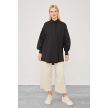Levidor Arina Oversize Balon Kol Poplin Gömlek