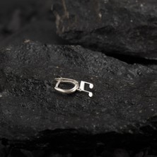 One Silver Gold 925 Ayar Gümüş Nota Sallantılı Küpe Kişiye Özel Tasarım