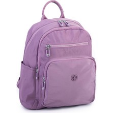 Nas Bag Kadın Çok Gözlü Hafif Su Geçirmez Unisex  (Water Proof) Çanta Mor