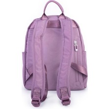 Nas Bag Kadın Çok Gözlü Hafif Su Geçirmez Unisex  (Water Proof) Çanta Mor