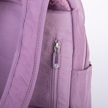 Nas Bag Kadın Çok Gözlü Hafif Su Geçirmez Unisex  (Water Proof) Çanta Mor