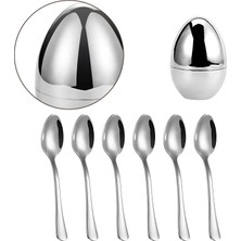 Chavin Çelik 6 Parça Silver Yumurta Tatlı Kaşık Set CIN612BY