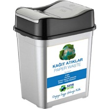 Deembro Sıfır Atık Kutusu 35 Lt*4 Adet Geri Dönüşüm Kutusu Plastik Çift Kapaklı  Kağıt-Organik-Cam-Plastik