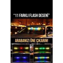 Gaman Reflektör  Acil Durum 11 Farklı Çakar LED Mod Deseni USB + Güneş Enerjili ve Kumandalı