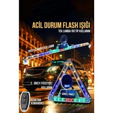 Gaman Reflektör  Acil Durum 11 Farklı Çakar LED Mod Deseni USB + Güneş Enerjili ve Kumandalı