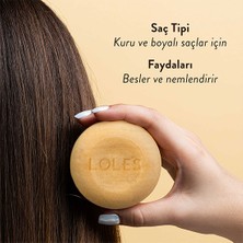 Lole's Katı Şampuan Ve Saç Kremi, Badem Yağı, Kuru Ve Boyalı Saçlar Için, Nemlendirici, %99 Doğal, 100g