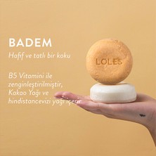 Lole's Katı Şampuan Ve Saç Kremi, Badem Yağı, Kuru Ve Boyalı Saçlar Için, Nemlendirici, %99 Doğal, 100g