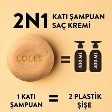 Lole's Katı Şampuan Ve Saç Kremi, Badem Yağı, Kuru Ve Boyalı Saçlar Için, Nemlendirici, %99 Doğal, 100g