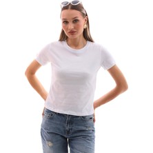 Şimal Kadın Bisiklet Yaka Kısa Kol Basic Tişört