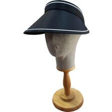 Salar Ticaret Salarticaret Kadın Geniş Siperli Siyah Vizör Şapka