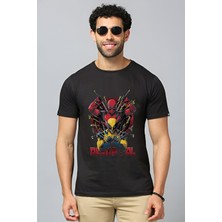 Populus Deadpool And Wolverine Wars Siyah T-Shirt