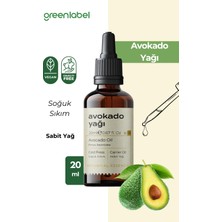 Green Label Avokado Yağı Soğuk Sıkım %100 Doğal Ve Saf 20ml