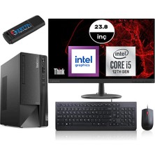 Lenovo Thinkcentre Neo 50T Gen4 Intel I5 12400 16GB 512GB SSD Windows 11 Pro Fullhd 23.8 Inç Mon Masaüstü Bilgisayar 12JB005DTRM47 + Zetta Flash Bellek