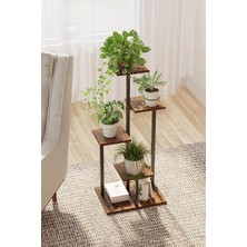 Tolia Home Metal Iskeletli Saksılık Çiçek Rafı Aksesuar ve Bitki Rafı ve Stand